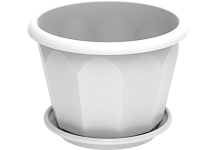 Hexagonal Plastic Flower pot with Tray