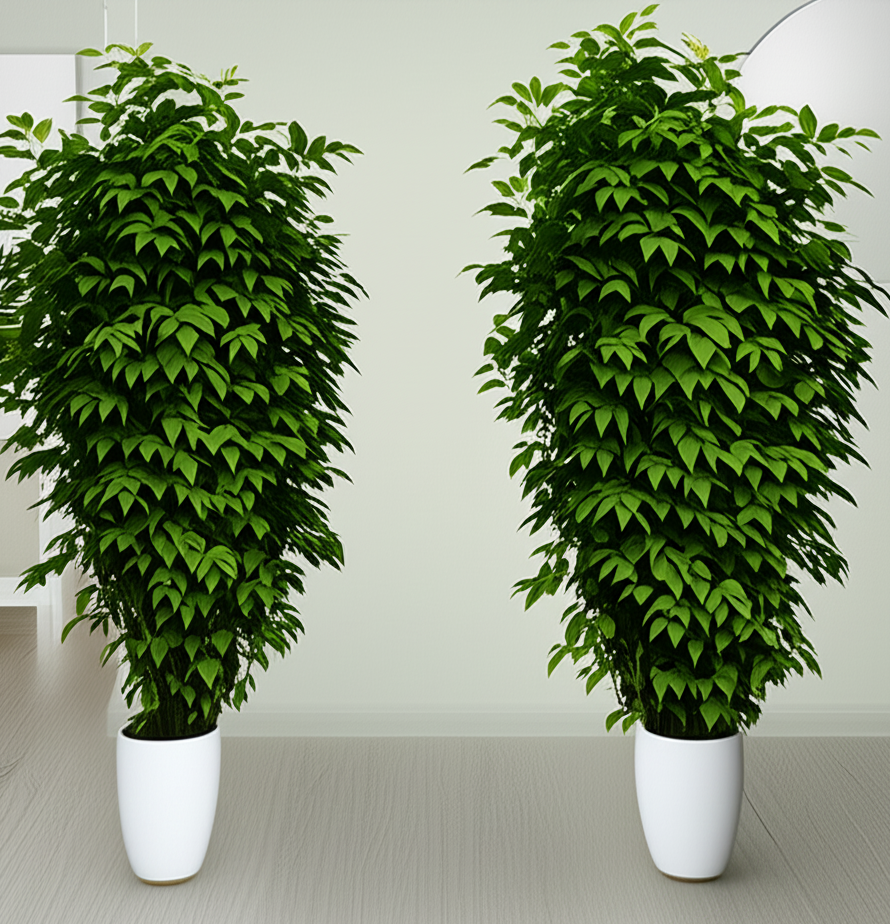 Radermachera Sinica Indoor Plant Combo – 2 Lush Pieces in Ceramic Pots