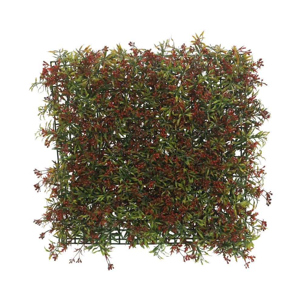Artificial Wall Grass Panel Red